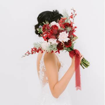 Cymbidium and Carnation Bridal Bouquet
