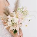 Phalaenopsis and Pampas Bridal Bouquet