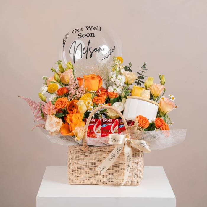 Get Well Soon Floral Basket