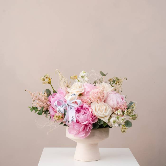 Charming Peony Vase Arrangement