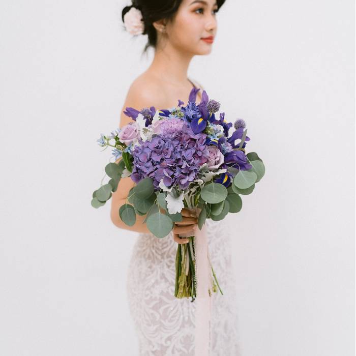 Purple Iris Bridal Bouquet