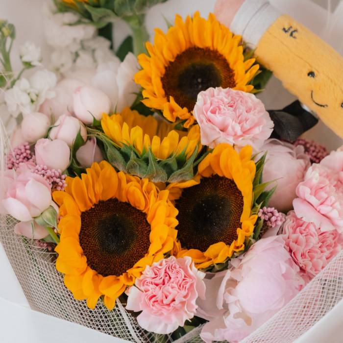 Peony and Sunflower Celebration Bouquet