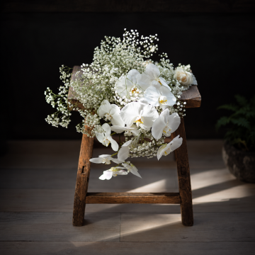 Baby's Breath and Phalaenopsis Bridal Bouquet