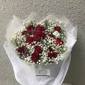 Red Roses, Baby's Breath and Lavender