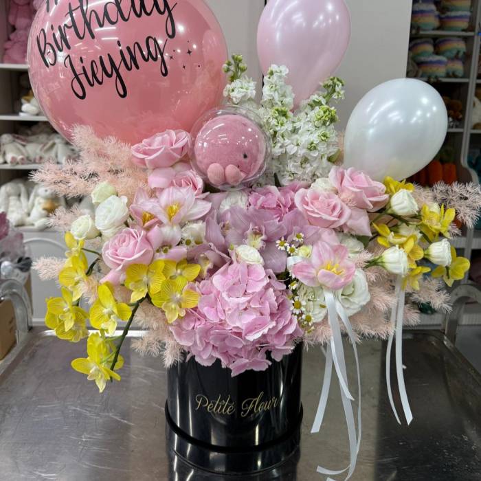 Birthday Bloom Balloon Flower Box