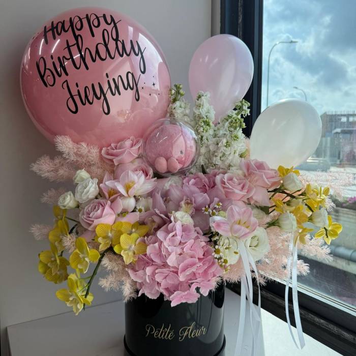 Birthday Bloom Balloon Flower Box