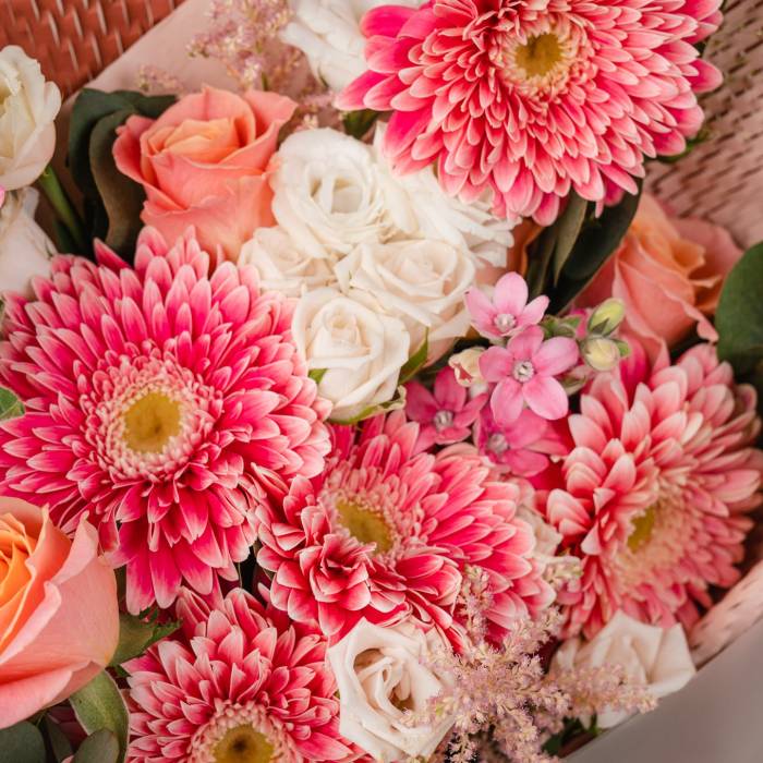 Jellycat Blushkin Bunny and Cheerful Holland Gerberas