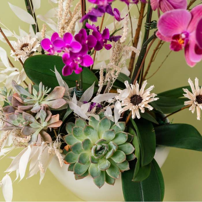 Vibrant Orchid Vase