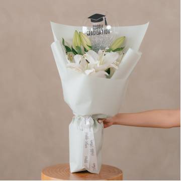 Pure White Lily Bouquet
