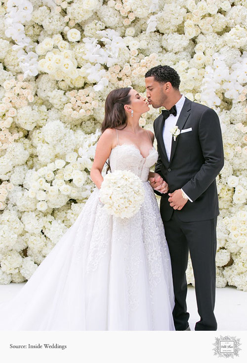 Floral Wall as a Wedding Decoration