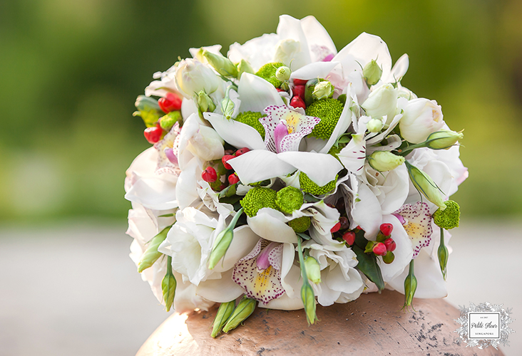 Orchids in a Wedding Bouquet